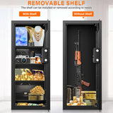 33.46" Tall Fireproof Wall Safes Between the Studs 16" Centers, Heavy Duty Combination Lock in Wall Safe with 3 Removable Shelf, Hidden Safe for Money, Jewelry, Document, Passport Tiskgg