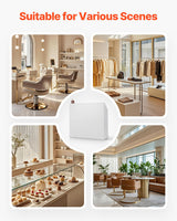 VEVOR Reception Desk, 46 Inch Rectangular Front Counter Table, Office Reception Desk, Retail Counter and Front Reception Counter, for Checkout, Lobby, Beauty Salon and Office, White VEVOR