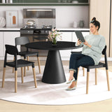 Giantex Wooden Dining Chairs Set of 4, Modern Dining Side Chairs Set w/Ergonomic Backrest, Wide Seat & Sturdy Wooden Legs, Armless Kitchen Chairs for Dining Room Living Room Restaurant Cafe (Black) Giantex