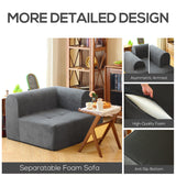 N&V Foam Sofa, Made with All Foam, Great for Livingroon and Bedroom (Black) N&V