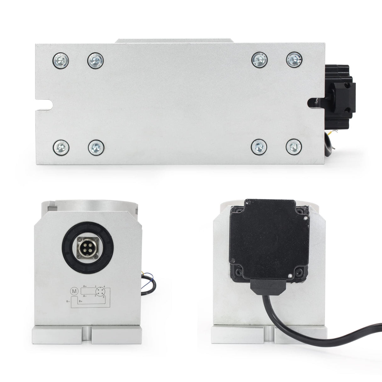 CNCTOPBAOS CNC 5th Axis 4th Rotary Indexer Table,Rotational A C Axis Dividing Head 5.5N.m,Dual Support Harmonic Gearbox Reducing Ratio 50:1+Nema23 Motor for CNC Router Engraver Lathe Milling Machine CNCTOPBAOS