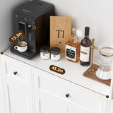 BOTLOG 72" Tall Kitchen Pantry Storage Cabinet with Wine Rack, Large Pantry Cabinet with Microwave Stand, Modern Kitchen Hutch Food Pantry Cabinet for Kitchen, Dining Room, White BOTLOG