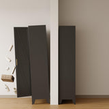 COFaR Black Metal Cabinet, 61 in Tall Metal Storage Cabinet with 3 Adjustable Shelves and Barn Doors, Farmhouse Cupboard Storage for Garage Kitchen Pantry Office, 4-Tier COFaR