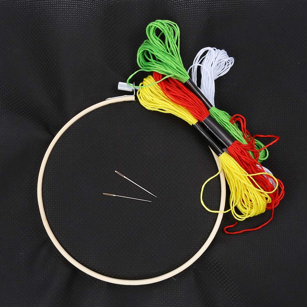 Caydo 2 Pieces 14 Count Classic Reserve Aida Cloth Cross Stitch Cloth, 25 by 18-Inch Big Size, Black Caydo