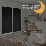 Vanten 2025 Upgraded Blackout Curtains, 157"x59" Blackout Shades,100% Blackout Window Shades with Strong Hook &, Loop Tapes, Temporary Blinds for Baby Nursery, Bedroom, Travel, Cars Vanten