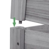 Yaheetech 3 Tier 47 x 47 x 22in Raised Garden Bed Horticulture Outdoor Elevated Flower Box Tiered Garden Bed Wooden Vegetables Growing Planter for Backyard/Patio/Gardener, Gray Yaheetech