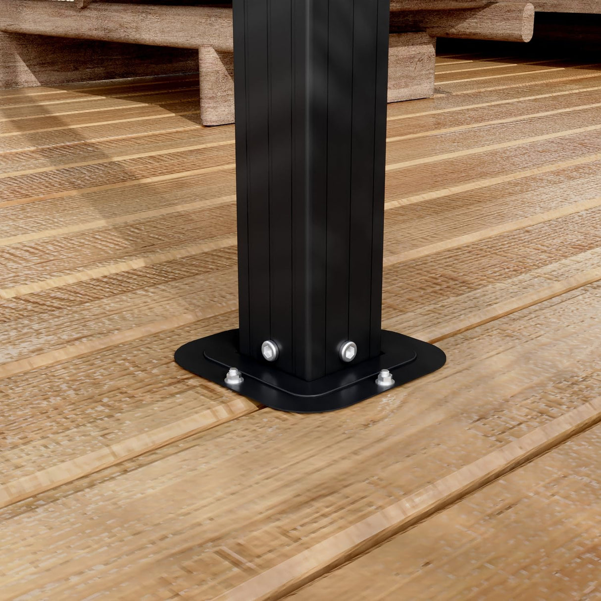 MOUMON 10x12Ft Hardtop Gazebo, Aluminum Frame Wall Mount Outdoor Gazebo with Netting & Curtains, Sloping Galvanized Iron Roof, Sun Shade Pergola Canopy for Patio Garden Backyard, Black Grey MOUMON