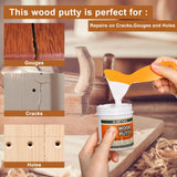 Wood Putty, Wood Filler Putty - White Wood Filler for Trim, Wood Filler Paintable, Stainable, Quickly Repair Wood Cracks and Holes on Wooden Floor A-HEYIDA