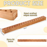 Mumufy Wood Taper Candle Holders for Table Centerpiece Dark Brown Giant Wooden Birthday Party Candlestick Farmhouse Candle Holders Decorations for Wedding Anniversary Desktop, 36in Mumufy