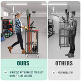 Trieez Wheeled Heavy Duty Garden Tool Storage, Alloy Steel Garden Tool Organizer with Wheels - Sturdy Metal Garden Tool Organizer for Garage, Shed, Yard Tool Holder, Basement Trieez