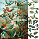Wooden Jigsaw Puzzle for Adults - Uniquely Shaped Pieces - Made in The USA by FoxSmartBox - 145 Pieces - Hummingbirds FoxSmartBox