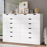 Tall 7 Drawer Dresser, White Modern Chest of Drawers for Bedroom,Closet Dressers with Drawers for Living Room, Entryway, Hallway HAUOMS
