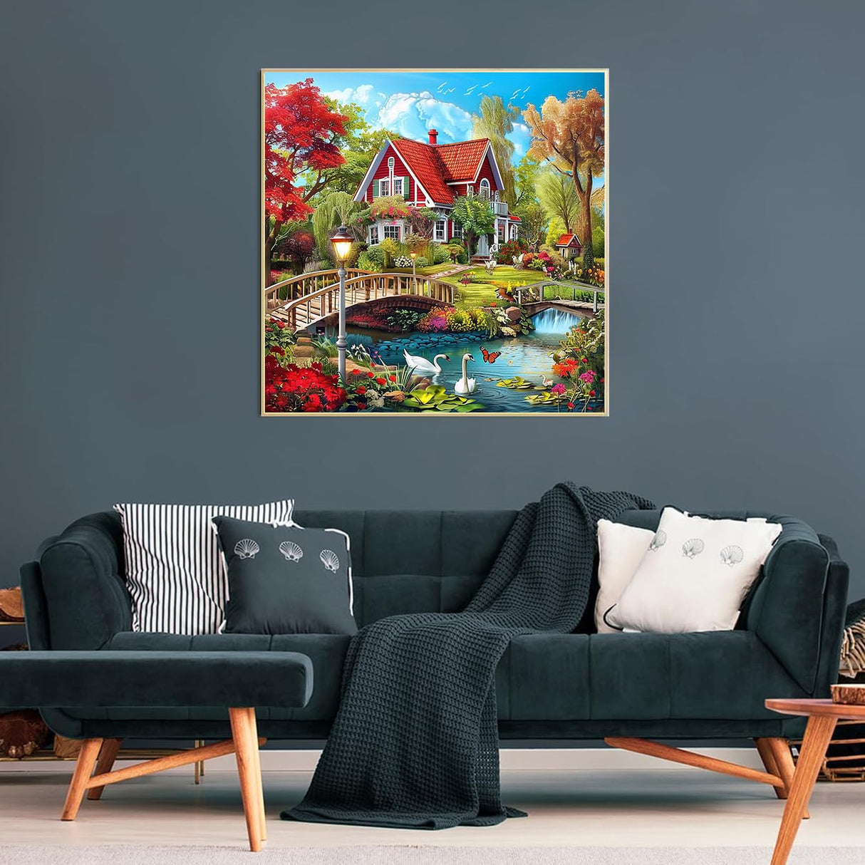 ARPADAMO Diamond Art Kits for Adults,5D countryside Diamond Painting DIY landscape Diamond Art Diamond Painting Kit for Adult,Round Full Drill Diamonds, Diamond Art Kits for Home Decor-13.78x13.78inch ARPADAMO