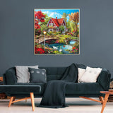 ARPADAMO Diamond Art Kits for Adults,5D countryside Diamond Painting DIY landscape Diamond Art Diamond Painting Kit for Adult,Round Full Drill Diamonds, Diamond Art Kits for Home Decor-13.78x13.78inch ARPADAMO