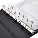 Juvale 7-Ring Business Check Binder for Checkbooks Organization, Financial Records, Personal and Corporate Use, Black Faux Leather Folder for 600 Checks (14 x 10 Inches) Juvale