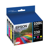 EPSON 220 DURABrite Ultra Ink High Capacity Black & Standard Color Cartridge Combo Pack Works with WorkForce WF-2630, WF-2650, WF-2660, WF-2750, WF-2760, Expression XP-320, XP-420, XP-424 Epson