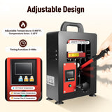 Dodoam 5 Ton Hydraulic Heat Press Machine,110V 900W Dual Plates Heating Presser 2.4 * 4.7 Inch Heat Press Plates Digital Display,with Digital Timer,for PU Pressing Oil Printing Textiles Dodoam