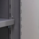 Jamco Extra Heavy Duty Steel Storage Cabinet with Solid Lockable Doors, 14-Gauge All-Welded Metal Cabinet, 4 Adjustable Shelves, 7,200 lbs Capacity, 18" D x 36" W x 74" H, Gray Jamco