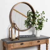 Rustic Wood Lantern Candle Holder for Farmhouse Decor - Indoor and Outdoor Table Centerpiece with Glass Hurricane, 15.7" High SUJUN