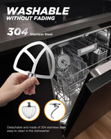 AIRMSEN Automatic Stand Mixer with LED Touchscreen & Timer - 11 Speed Tilt-Head Dough Mixer Fits 5.3QT Bowl & 3-IN-1 Attachments - Kitchen Electric Mixer for Bread Cake Baking - Beige and Orange AIRMSEN