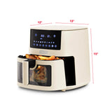 DASH 7qt Clear View Digital Air Fryer - Cream DASH