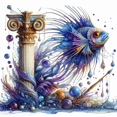 Anuver Fish Diamond Painting Kits for Adults, 5D DIY Diamond Art Kits for Beginners, Full Drill Diamond Painting Kits for Home Wall Decor, 12x12 Inch