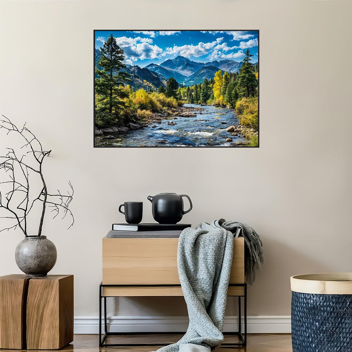 TOPMCYSG Mountain Scenery Diamond Art Kits for Adults,Forest Landscape 5D Diamond Painting Kits for Beginners,DIY Round Full Drill Diamond Dots Paintings Picture Gem Art for Home Wall Decor 16 x 12 in TOPMCYSG