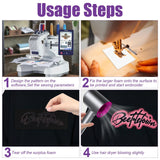 Akamino 40 Pcs 3mm Embroidery Puffy Foam, 6 x 9 Inch EVA Foam Sheets for 3D Embroidery Arts and Crafts, Craft Foam for Cosplay Costume, Hand Sewing, Embroidery Machine, DIY Projects (Black, White) Akamino