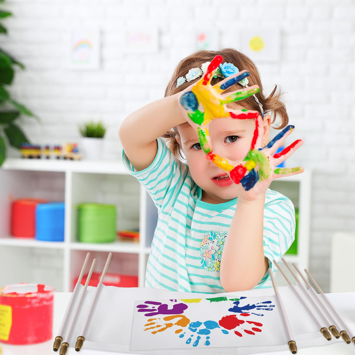 Remerry 50 Sets Sublimation Blank Flags Small White Flags Mini DIY Flags on Stick Sublimation White Flags with Wood Stick for Kids Birthday Party Parades Day Wedding Events Celebration, 5x8 Inch Remerry