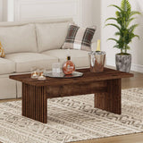 BON AUGURE Coffee Table for Living Room, Farmhouse Wood Center Table, Rectangle Mid-Century Living Room Table (Rustic Oak, 47Inch) BON AUGURE