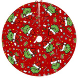 Christmas Tree Skirt 48 Inches Tree Skirts Mats, Large Christmas Decor Mat Tree Decorations for Decor Holiday Party Indoor Outdoor Wvapzwr