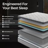 SAYRE SLEEP SAYREE 10 Inch Twin Memory Foam Mattress in a Box – Cooling Gel Infused, CertiPUR-US & Oeko-TEX Certified, Medium Firm Mattress for Back Pain, Pressure Relief SAYRE SLEEP