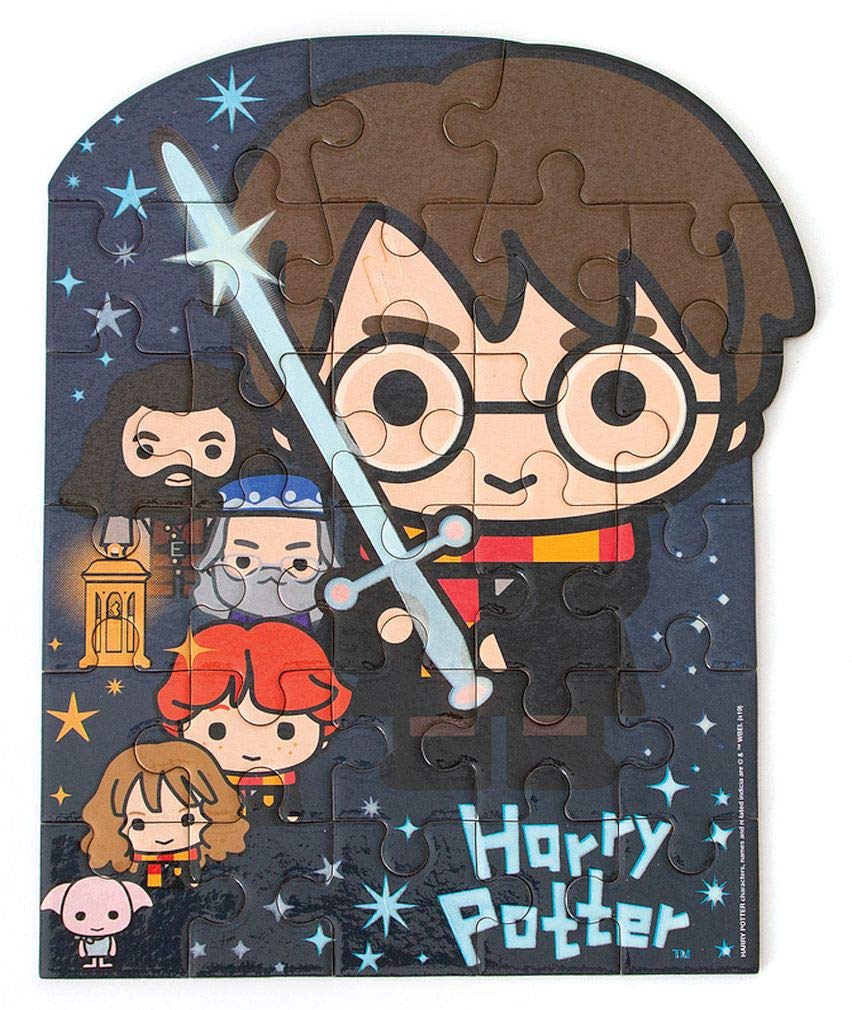 Playhouse Glow in The Dark Harry Potter Chibi 28-Piece Die-Cut Shaped Mini Puzzle for Kids Playhouse
