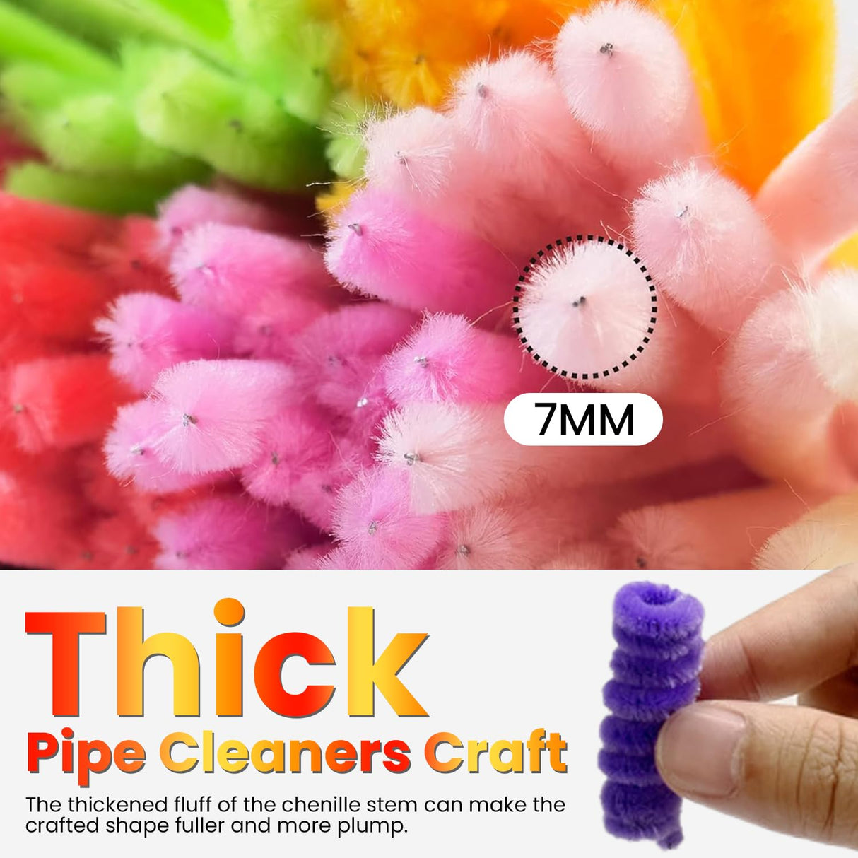ESUOHYM 200PCS Pipe Cleaners with Instruction Manual 20 Colors Chenille Stems Bulk Art Craft Supplies Colorful Thick Fluffy Fuzzy Wire Sticks DIY Project for Kids Adults Back to School Supplies ESUOHYM