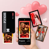 KODAK Mini 2 Retro 4PASS Portable Photo Printer (2.1x3.4 inches) Initial 8 Sheets + 60 Sheets Bundle, White KODAK