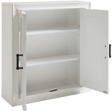 Crosley Furniture Tara Wall Mounted Bathroom Storage Medicine Cabinet with Shelves, Vintage White Crosley Furniture