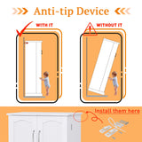 Furnaza 50" LED Kitchen Pantry Storage Cabinets - Food Cabinets Cupboards with 2 Doors with Racks and Shelves Adjustable for Small Space in Dinning Room, Living Room, in White Furnaza