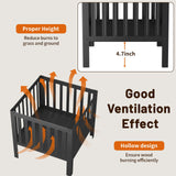 TBMLC 16-Inch Square Steel Grating Fire Pit in Black - Portable and Durable,Perfect for Backyard, Camping, and Bonfire Gathering Outdoor TBMLC