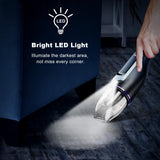 DRECELL Handheld Vacuum Cordless, Car Vacuum with Brushless Motor & 14000Pa Suction, 1.2lbs Lightweight, LED Light, Slim Mini Vacuum Cleaner for Car Home Pet DRECELL