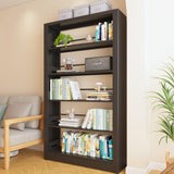 OSEILLC 69" Tall Heavy-Duty Bookshelf, 5-Tier Metal Bookshelf with Adjustable Shelves, Open Shelf Bookcase, Tall Bookshelves for Home Office, Library, Bedroom, Including Book Stopper OSEILLC