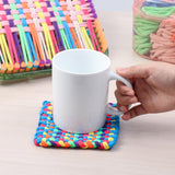 FUNiOi Weaving Loom Kit Toys for Kids, DIY Crafts Projects of 6 Potholders and 10 Friendship Bracelets, 2-in-1 Square Buildable Loom Knitting Kits, Gift Ideas for Girls 6-12 Years Old FUNiOi