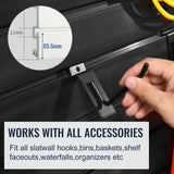 BRITINE Slatwall Panel Garage Organizer PVC Slatwall Heavy Duty Wall Mounted Rack, Interlocking Slat Wall Panels for Tool Organization Peg Board(White 4 x 4 ft) BRITINE