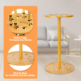 Jolensoy Pool Stick Holder Floor Stand - Round Billiard Cue Rack Pool Table Accessories Holds 8 Pool Cues, Wooden Freestanding Pool Cue Rack Billiards Table Stand for Game Room Billiard Room Decor Jolensoy