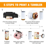 BetterSub 6 Packs 17oz Sublimation Cork Like Silcone Bottom Tumbler, Double Wall Insulated Stainless Steel Sublimation Blanks with Lid, Straw, Brush, Display Box for Office, Home BetterSub