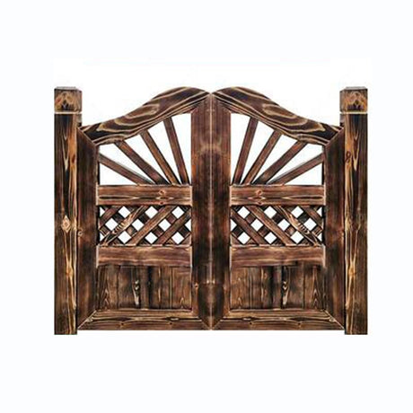ANEEZ Rustic Wood Swinging Doors, Eco-Friendly Saloon Door, for Outdoor Garden Patio Entrance, Custom Cafe Swing Door - with Metal Hinges (Size : W105xH90cm/41.3" x35.4, Color : Style2) ANEEZ