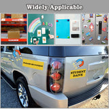 Bumper Sticker Magnets, Car Magnetic Sheets 5 Packs 12"×4" Bumper Sticker Magnetic Sheet with Self Adhesive Bumper Stickers Magnetic for Car, Home, Refrigerator, Photos, Stickers, Crafts PUSNMI