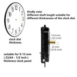 Youngtown 12888 Pendulum Type Movement Step Clock Accessory Quartz DIY Movement Kits,1/2 Inch Maximum Dial Thickness, 9/10 Inch Total Shaft Length. TIKROUND