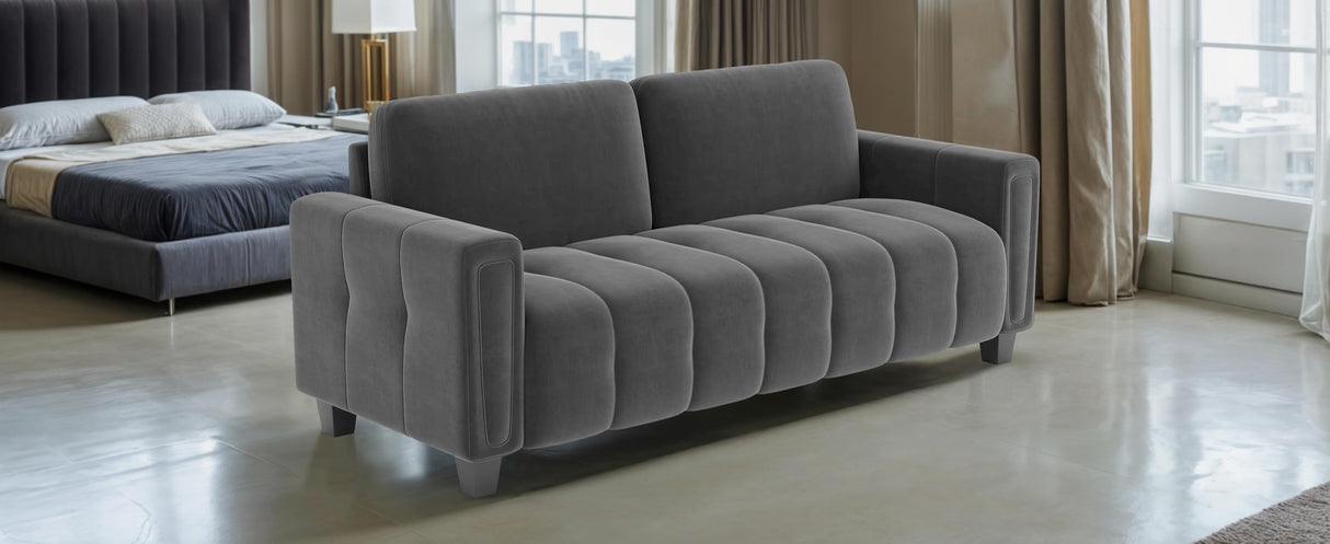 LIKIMIO 80.7" Sofa Couch for Living Room, Modern Loveseat Sofa with Extra Deep Seats, Comfy Armrests, 3-Seater Sofa, Couches for Living Room Apartment Lounge, Easy Assembly, Grey LIKIMIO
