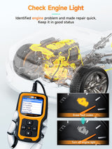 ANCEL AD410 Enhanced OBD2 Scanner, Vehicle Code Reader for Check Engine Light, Automotive OBD II Scanner Fault Diagnosis, OBDII Scan Tool for All OBDII Cars 1996+, Black/Yellow ANCEL