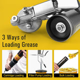 AZUNO Pistol Grip Grease Gun, 6500 PSI Heavy Duty Grease Guns with Flex Hose, Metal Extension, Professional Coupler and Sharp Nozzle AZUNO